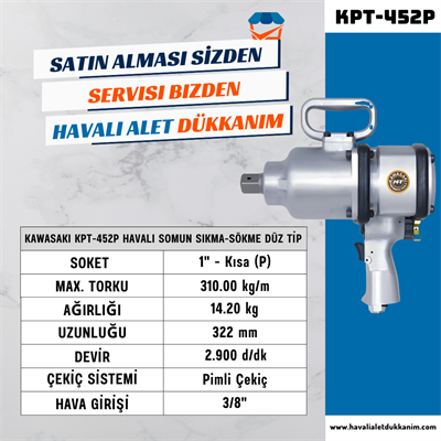 KAWASAKI KPT-452P Havalı Somun Sıkma-Sökme Düz Tip 1
