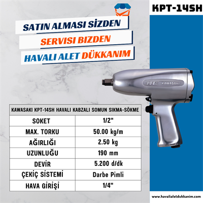 KAWASAKI KPT-14SH Havalı Kabzalı Somun Sıkma-Sökme 1/2