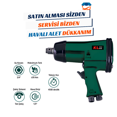 KL PRO KLHA0740 Havalı Darbeli Somun Sıkma-Sökme
