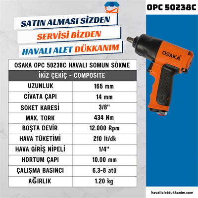 OSAKA OPC 50238C Havalı Somun Sökme 3/8