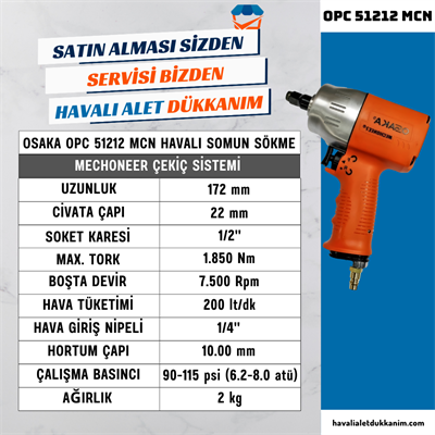 OSAKA OPC 51212 MCN Havalı Somun Sökme 1/2