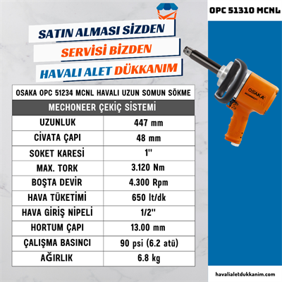 OSAKA OPC 51310 MCNL Havalı Uzun Somun Sökme 1