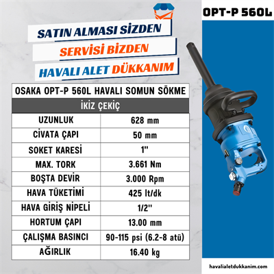 OSAKA OPT-P 560L Havalı Somun Sökme 1