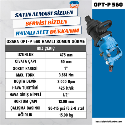 OSAKA OPT-P 560 Havalı Somun Sökme 1
