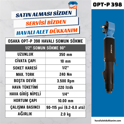 OSAKA OPT-P 398 Havalı Somun Sökme 1/2