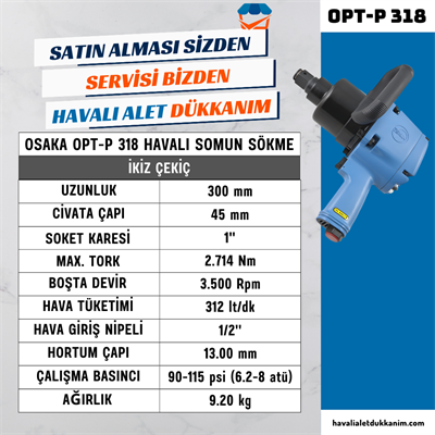 OSAKA OPT-P 318 Havalı Somun Sökme 1