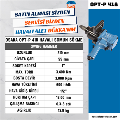 OSAKA OPT-P 418 Havalı Somun Sökme 1