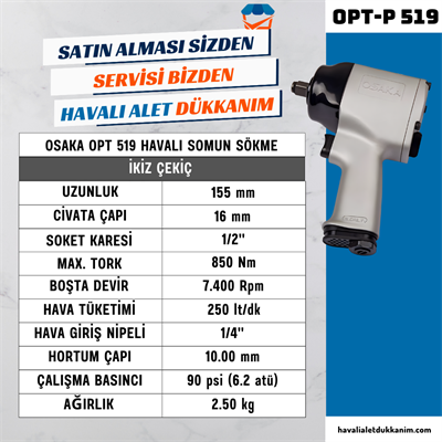 OSAKA OPT-P 519 Havalı Somun Sökme 1/2
