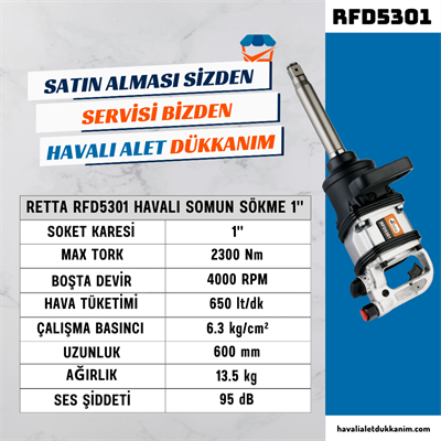 RETTA RFD5301 Havalı Somun Sökme 1