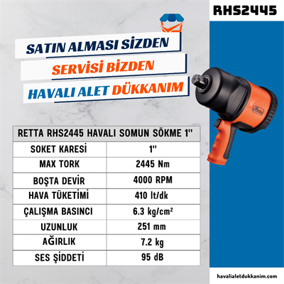 RETTA RHS2445 Havalı Somun Sökme 1