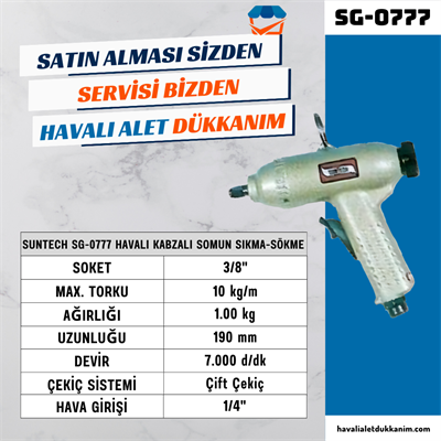 SUNTECH SG-0777 Havalı Kabzalı Somun Sıkma-Sökme 3/8