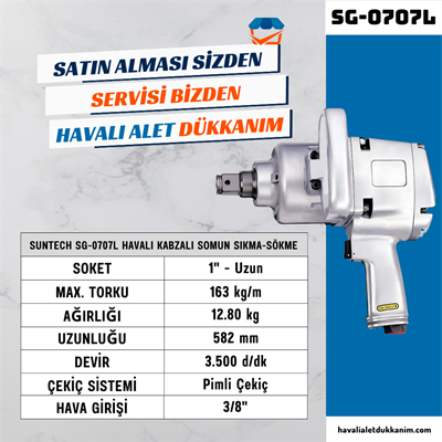 SUNTECH SG-0707L Havalı Kabzalı Somun Sıkma-Sökme 1
