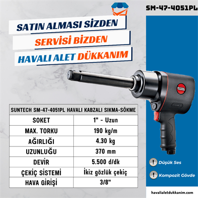 SUNTECH SM-47-4051PL Havalı Kabzalı Somun Sıkma-Sökme 1