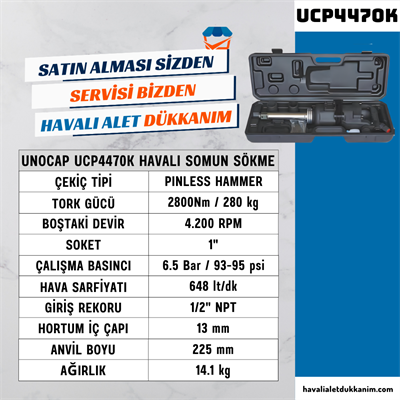 UNOCAP UCP4470K Havalı Somun Sökme 1