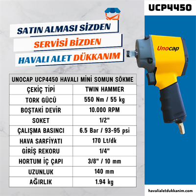 UNOCAP UCP4450 Havalı Mini Somun Sökme 1/2
