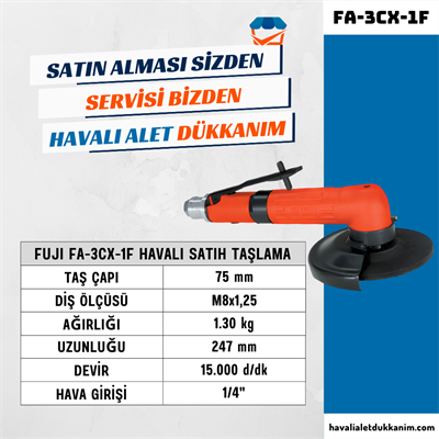 FUJI FA-3CX-1F Havalı Satıh Taşlama 75 mm
