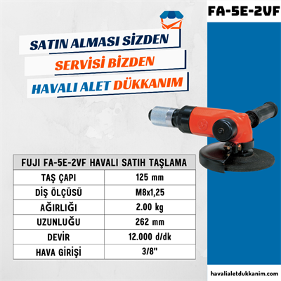 FUJI FA-5E-2VF Havalı Satıh Taşlama 125 mm