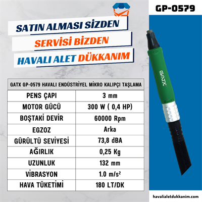 GATX GP-0579 Havalı Endüstriyel Mikro Kalıpçı Taşlama
