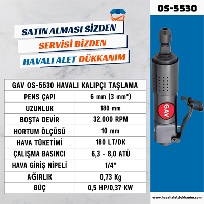 GAV OS-5530 Havalı Kalıpçı Taşlama