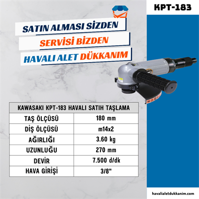 KAWASAKI KPT-183 Havalı Satıh Taşlama 180 mm