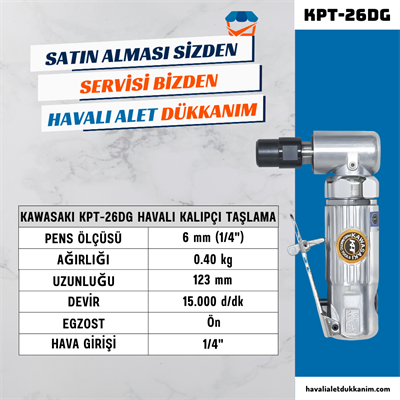 KAWASAKI KPT-26DG Havalı Kalıpçı Taşlama 90°