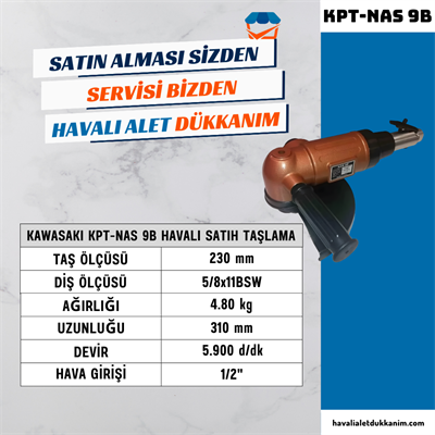 KAWASAKI KPT-NAS 9B Havalı Satıh Taşlama 230 mm
