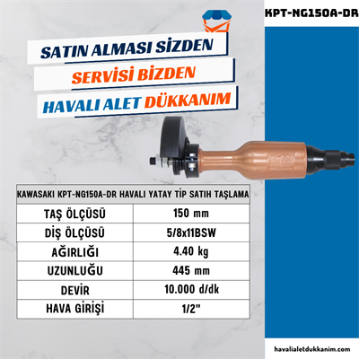 KAWASAKI KPT-NG150A-DR Havalı Yatay Tip Satıh Taşlama 150 mm