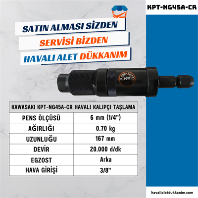 KAWASAKI KPT-NG45A-CR Havalı Ağır Hizmet Kalıpçı Taşlama