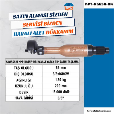 KAWASAKI KPT-NG65A-DR Havalı Yatay Tip Satıh Taşlama 65 mm