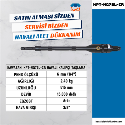 KAWASAKI KPT-NG75L-CR Havalı Ağır Hizmet Kalıpçı Taşlama
