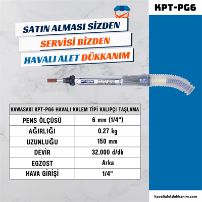 KAWASAKI KPT-PG6 Havalı Kalem Tipi Kalıpçı Taşlama