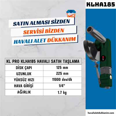 KL PRO KLHA185 Havalı Satıh Taşlama