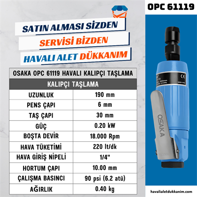 OSAKA OPC 61119 Havalı Kalıpçı Taşlama