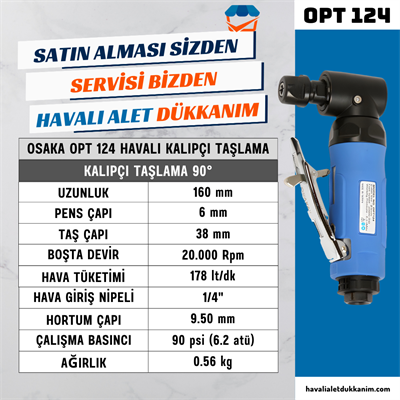 OSAKA OPT 124 Havalı Kalıpçı Taşlama 90°