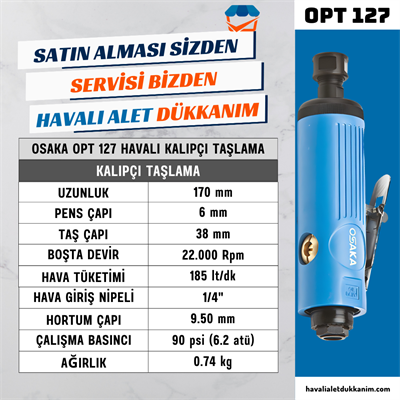 OSAKA OPT 127 Havalı Kalıpçı Taşlama