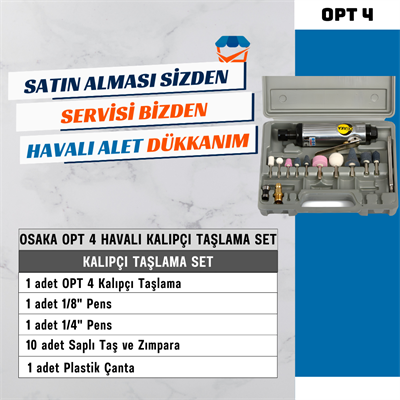 OSAKA OPT 4 Havalı Kalıpçı Taşlama Set