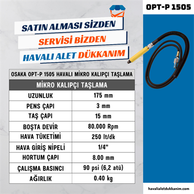 OSAKA OPT-P 1505 Havalı Mikro Kalıpçı Taşlama