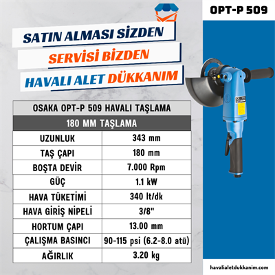 OSAKA OPT-P 509 Havalı Taşlama 180 mm