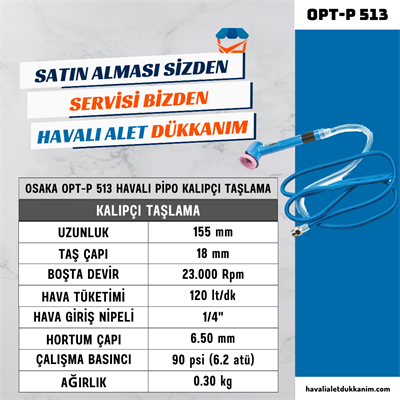 OSAKA OPT-P 513 Havalı Pipo Kalıpçı Taşlama