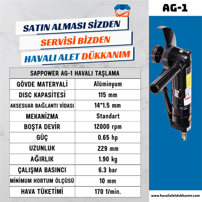 SAPPOWER AG-1 Havalı Taşlama