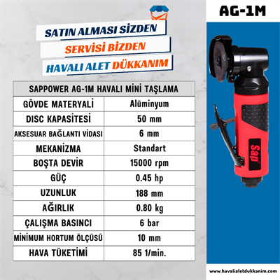 SAPPOWER AG-1M Havalı Taşlama (Mini)