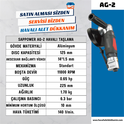 SAPPOWER AG-2 Havalı Taşlama