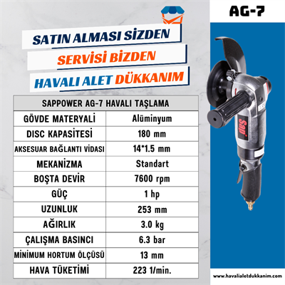 SAPPOWER AG-7 Havalı Taşlama