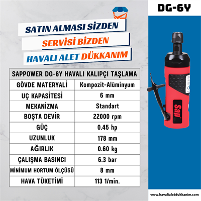 SAPPOWER DG-6Y Havalı Kalıpçı Taşlama