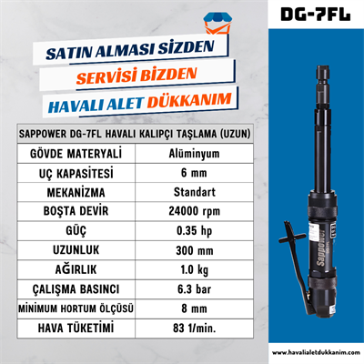 SAPPOWER DG-7FL Havalı Kalıpçı Taşlama (Uzun)