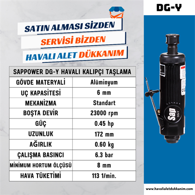 SAPPOWER DG-Y Havalı Kalıpçı Taşlama