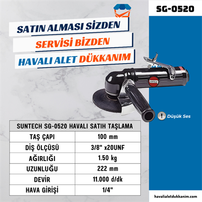 SUNTECH SG-0520 Havalı Satıh Taşlama 100 mm