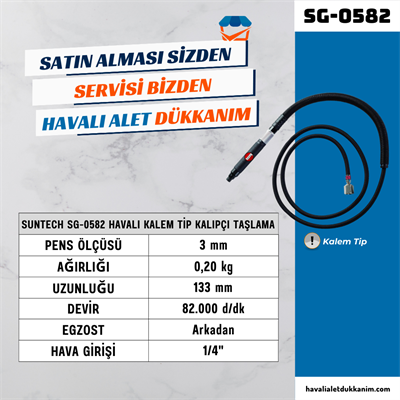 SUNTECH SG-0582 Havalı Kalem Tip Kalıpçı Taşlama