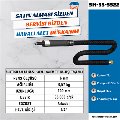 SUNTECH SM-53-5522 Havalı Kalem Tip Kalıpçı Taşlama
