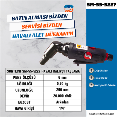 SUNTECH SM-55-5227 Havalı Kalıpçı Taşlama 115°